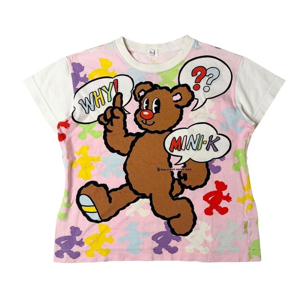 Mini K j-fashion teddy bear graphic baby tee